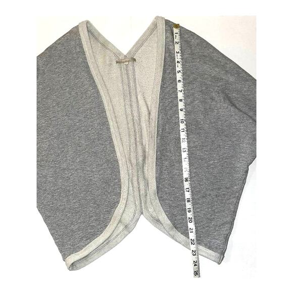 Joan Vass‎ Heather Gray Sweatshirt Dolman Sleeve Cardigan Size Small - Picture 4 of 10